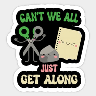 can't we all just get along gift for you Sticker